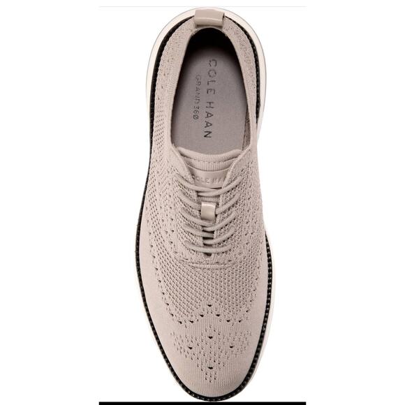 New Cole Haan Men 9 M Grand Hurrion Stitchlite Wingtip Oxford Dove Paloma Grey 2 main image 5